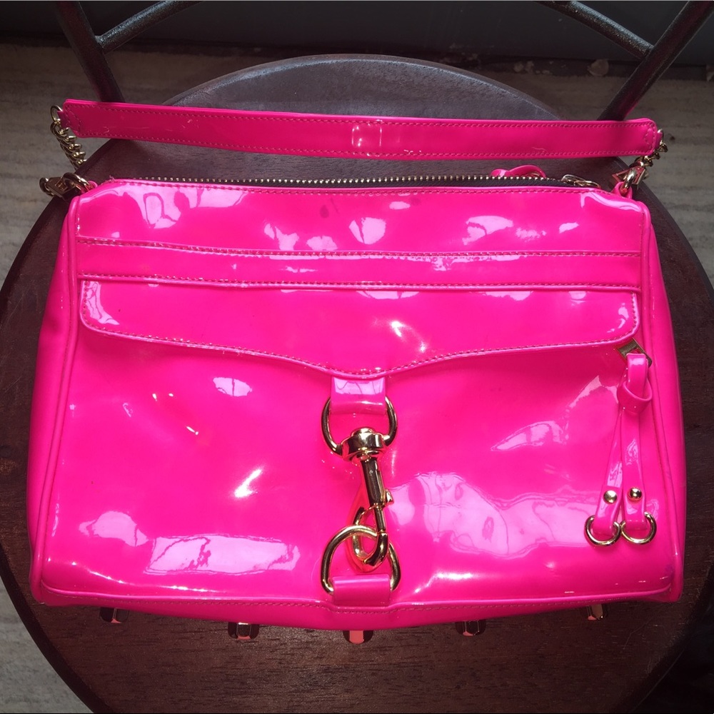 💜 Rebecca Minkoff neon pink mac bag